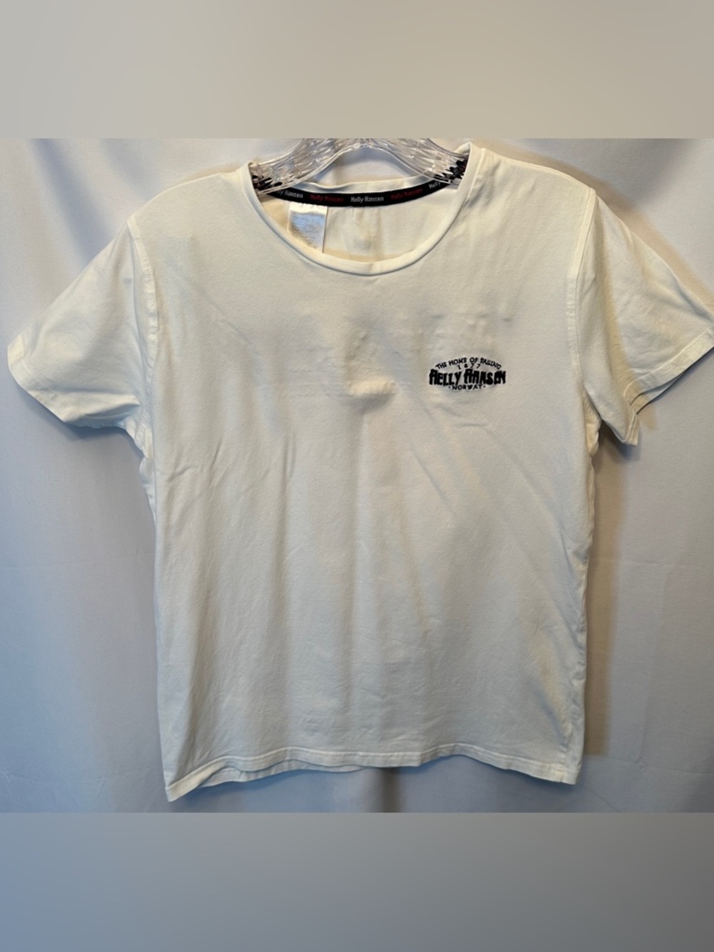 Helly Hansen Women’s M/L White Norway Home‎ of Sailing 1877 T Shirt Embroidered